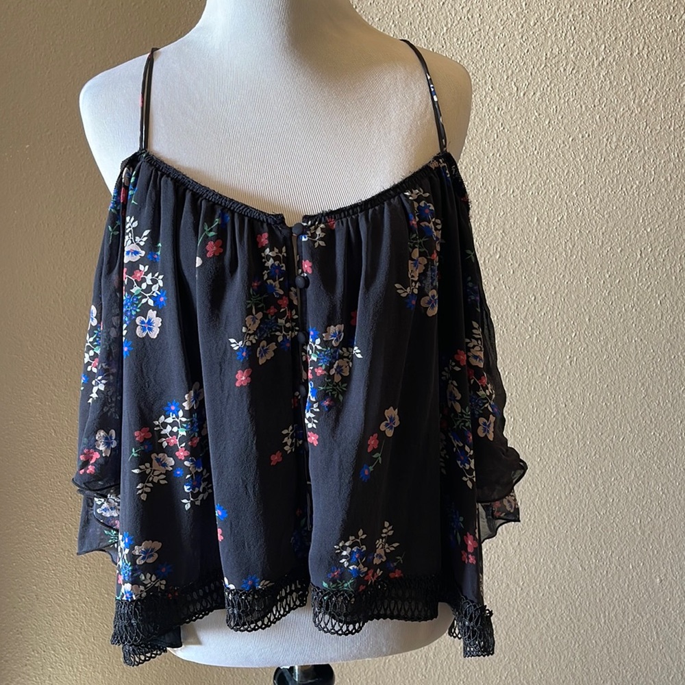 Button-up Spaghetti String Blouse